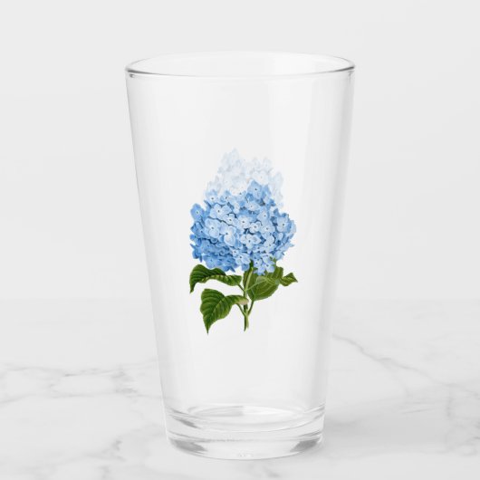 Blue Hydrangea Glass Glas (Voorkant)