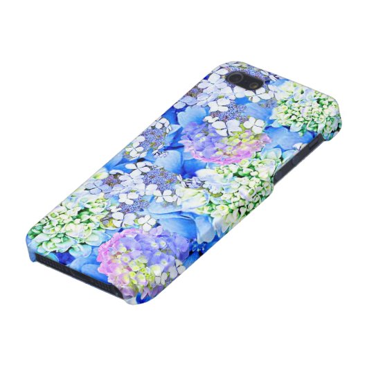 Blue Hydrangea Glossy iPhone Case iPhone Hoesje (Onderkant)