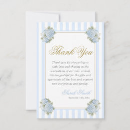 Blue Hydrangea Grand millennial Bedankkaart