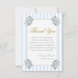Blue Hydrangea Grand millennial Bedankkaart