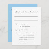 Blue Hydrangea Grand-millennial Wedding RSVP Kaart (Voorkant / Achterkant)