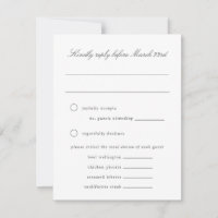 Blue Hydrangea Grand-millennial Wedding RSVP Kaart