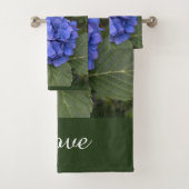 Blue Hydrangea Green Feuilles (En situation)
