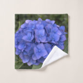 Blue Hydrangea Green Feuilles (Gant de toilette)