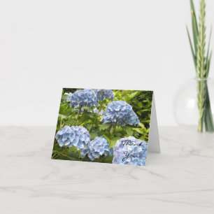 Blue Hydrangea Hartelijk dank Bedankkaart