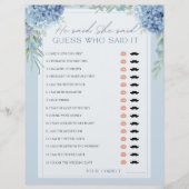 Blue Hydrangea Hij zei dat ze Vrijgezellenfeest sp (Voorkant)