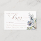 Blue Hydrangea Hoeveel Kussen Douche Game Card Plaatskaartje (Voorkant)