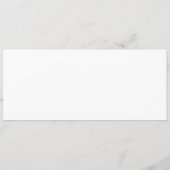 Blue Hydrangea Horizontal Wedding Menu (Dos)