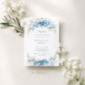 Blue Hydrangea invitation à la douche nuptiale