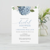 Blue Hydrangea Invitation de la douche nuptiale (Debout devant)