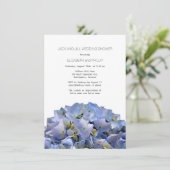 Blue Hydrangea Jack en Jill Wedding Shower Kaart (Staand voorkant)