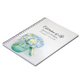 Blue Hydrangea Jar Célébration de la vie Livre d'o (Côté gauche)