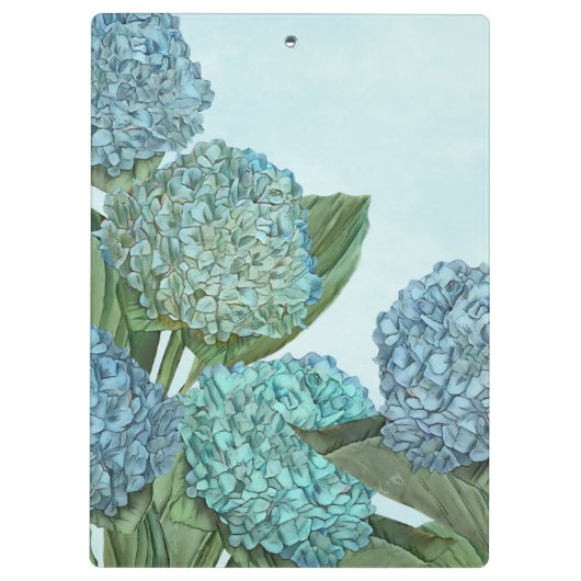 Blue Hydrangea Klembord (Achterkant)