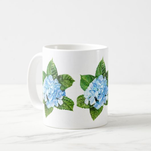 Blue Hydrangea Koffiemok (Voorkant links)