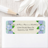 Blue Hydrangea Lace Floral Formal Elegant Business Etiket (Insitu)