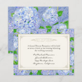 Blue Hydrangea Lace Floral Formal Elegant Weddings Kaart (Voorkant / Achterkant)