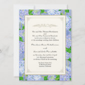 Blue Hydrangea Lace Floral Formal Elegant Weddings Kaart (Voorkant)