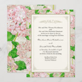 Blue Hydrangea Lace Floral Formal Elegant Weddings Kaart (Voorkant / Achterkant)