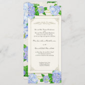 Blue Hydrangea Lace Floral Formal Elegant Weddings Kaart (Voorkant / Achterkant)
