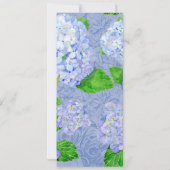 Blue Hydrangea Lace Floral Formal Elegant Weddings Kaart (Achterkant)