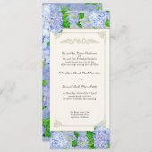 Blue Hydrangea Lace Floral Formal Elegant Weddings Kaart (Voorkant / Achterkant)