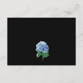 Blue Hydrangea Lantern Black Boho Wedding Details Informatiekaartje (Achterkant)