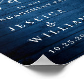 Blue Hydrangea Lantern Wood Boho ENGAGTY Poster (Hoek)