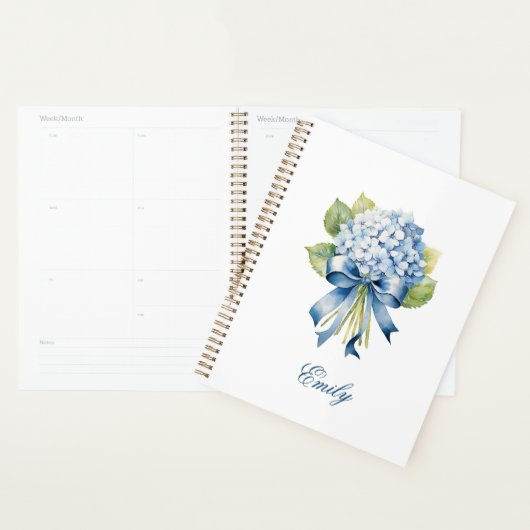 Blue Hydrangea Maid of Honor Planificateur de prop (Devant avec enveloppe)