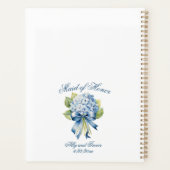 Blue Hydrangea Maid of Honor Planificateur de prop (Dos)