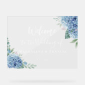Blue Hydrangea mariage bienvenue (Recto)