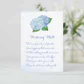 Blue Hydrangea Mariage de souhaits de cartes de pu (Debout devant)