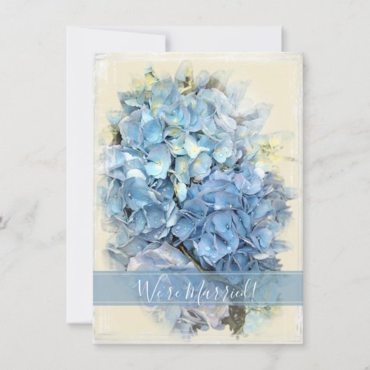 Blue Hydrangea Mariage / Elopement Faire-part (Devant)