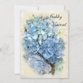 Blue Hydrangea Mariage / Elopement Faire-part (Devant)