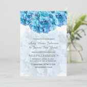 Blue hydrangea mariage invitations hydrangea3 (Debout devant)
