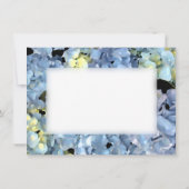 Blue Hydrangea Mariage papeterie plate Note Cartes (Dos)