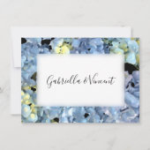 Blue Hydrangea Mariage papeterie plate Note Cartes (Devant)