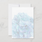 Blue hydrangea mariage personnalisé RSVP hydrangea (Dos)