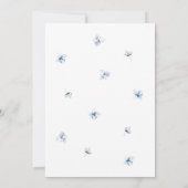 Blue Hydrangea Mariage pétale Enregistrer la carte (Dos)