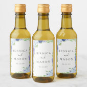 Blue Hydrangea Mariage Vins Étiquettes (Bouteilles)