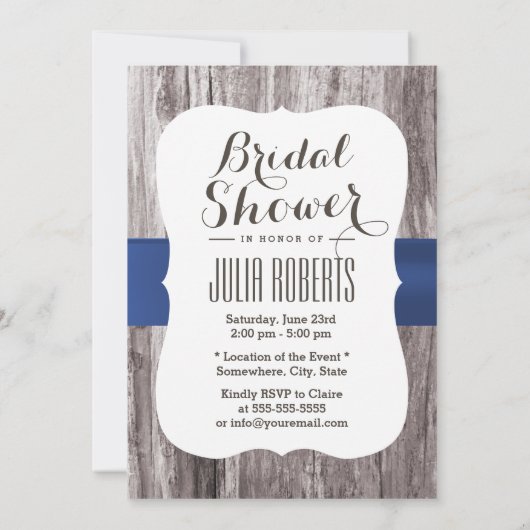 Blue Hydrangea Mason Jar Invitations de douche nup (Dos)
