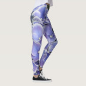 Blue Hydrangea met witte rand Leggen Leggings (Rechts)
