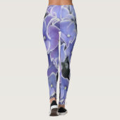 Blue Hydrangea met witte rand Leggen Leggings (Achterkant)