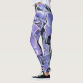 Blue Hydrangea met witte rand Leggen Leggings (Links)