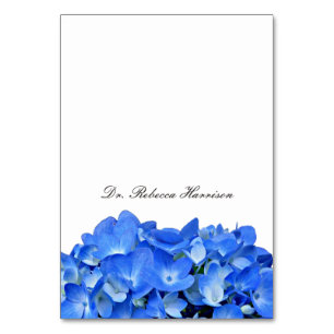 Blue Hydrangea Name Sjabloon Place Cards Kaart