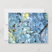 Blue Hydrangea New Address Faire-part (Dos)