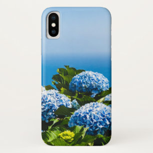 Blue Hydrangea op gradiënt oceaan Positano iPhone X Hoesje