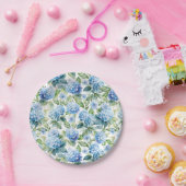 Blue Hydrangea Papieren Bordje (Feest)