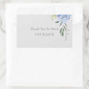 Blue Hydrangea Periwinkle Floral Dank u Sticker