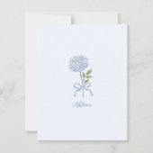 Blue Hydrangea Personalized Note Card Bedankkaart (Voorkant)