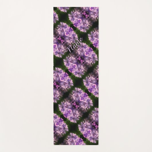 Blue Hydrangea Petals Abstracte Kunst Gepersonalis Yogamat (Voorkant)